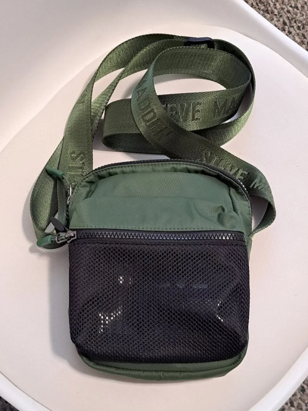 Steve Madden Nylon Crossbody Purse with Mesh Pocket